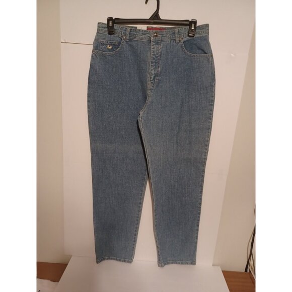 Gloria Vanderbilt Denim - Gloria Vanderbilt Amanda Straight Leg Jeans Women’s Size 16 Blue Stretch Denim